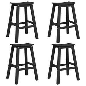 Garten Bar Set 4-teilig Schwarz HDPE