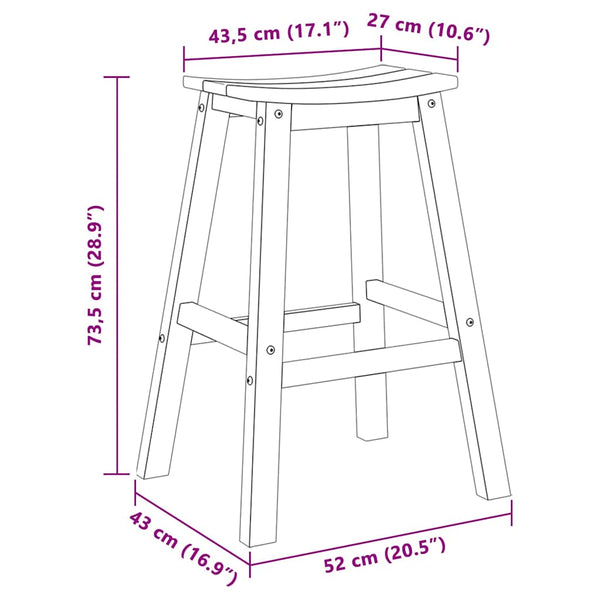Garten Bar Set 4-teilig Schwarz HDPE
