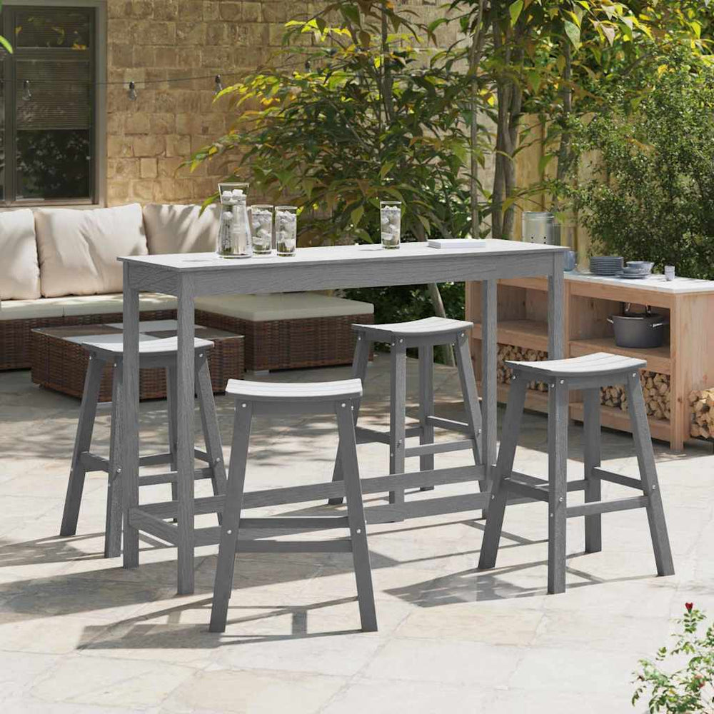 Garten Bar Set 4-teilig Hellgrau