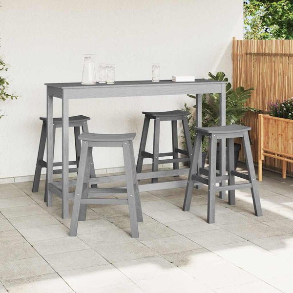 Garten Bar Set 4-teilig Hellgrau