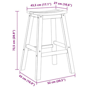 Garten Bar Set 4-teilig Hellgrau