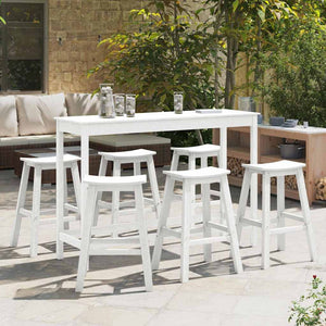 Garten Bar Set 6-teilig Weiß
