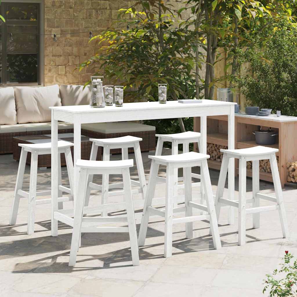 Garten Bar Set 6-teilig Weiß