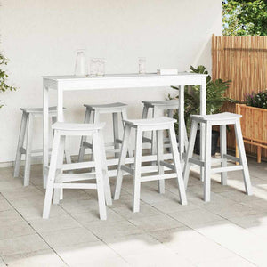 Garten Bar Set 6-teilig Weiß