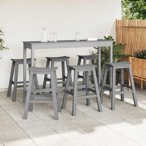 Garten Bar Set 6-teilig Hellgrau