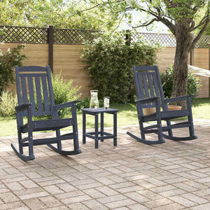 Marineblaue Schaukelstühle, 2er-Set