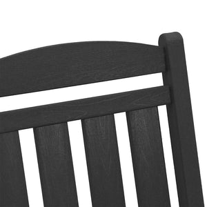 Schwarzer Schaukelstuhl 3er Set Polyethylen