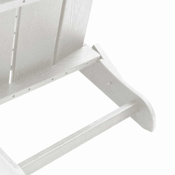 Gartenstuhl 2er Set Weiß Polyethylen