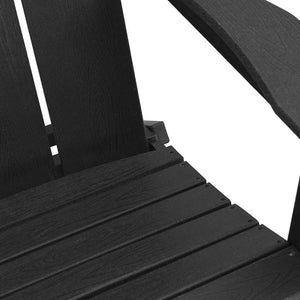 Gartenstuhl 2er Set Schwarz Polyethylen