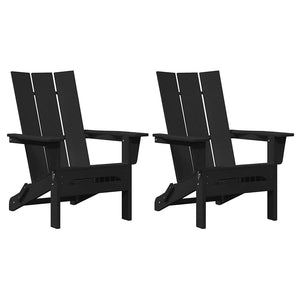 Gartenstuhl 2er Set Schwarz Polyethylen