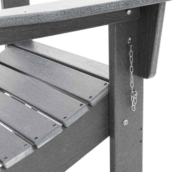 Gartenstuhl 2er Set Hellgrau Polyethylen