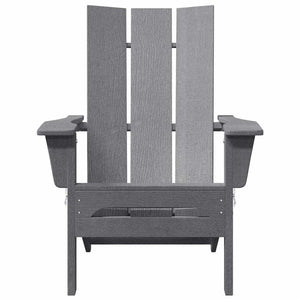 Gartenstuhl 2er Set Hellgrau Polyethylen