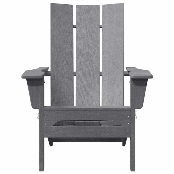 Gartenstuhl 2er Set Hellgrau Polyethylen