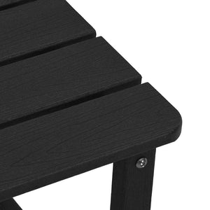Gartenstuhl 3er Set Schwarz Polyethylen