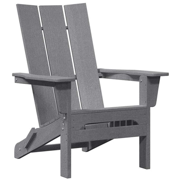 Gartenstuhl 3er Set Hellgrau Polyethylen