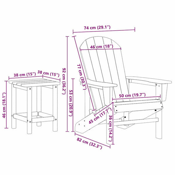 Gartenstuhl 3er Set Hellgrau Polyethylen