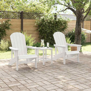 Gartenstuhl 2er Set Weiß Polyethylen