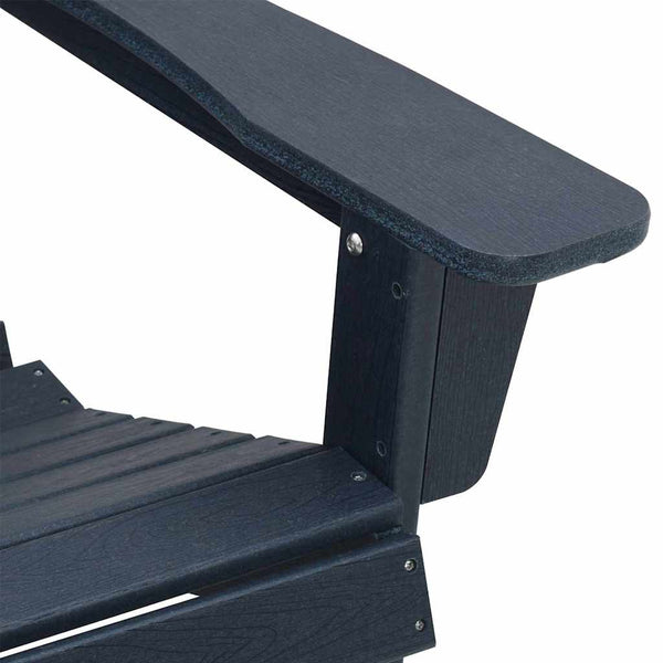 Gartenstuhl 2er Set Marineblau Polyethylen