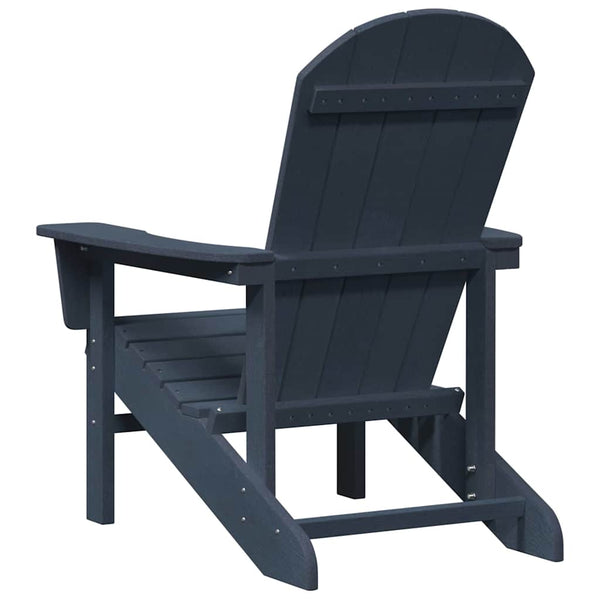 Gartenstuhl 2er Set Marineblau Polyethylen