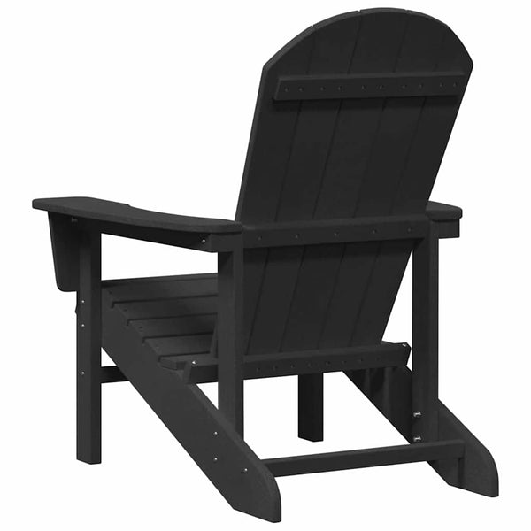 Gartenstuhl 2er Set Schwarz Polyethylen