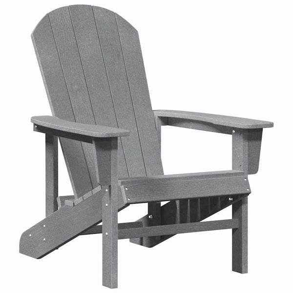 Gartenstuhl 2er Set Hellgrau Polyethylen
