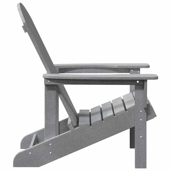 Gartenstuhl 2er Set Hellgrau Polyethylen