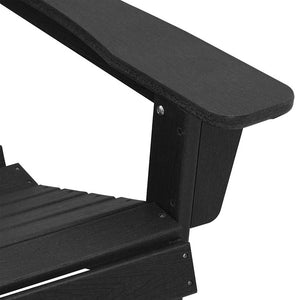 Gartenstuhl 3er Set Schwarz Polyethylen