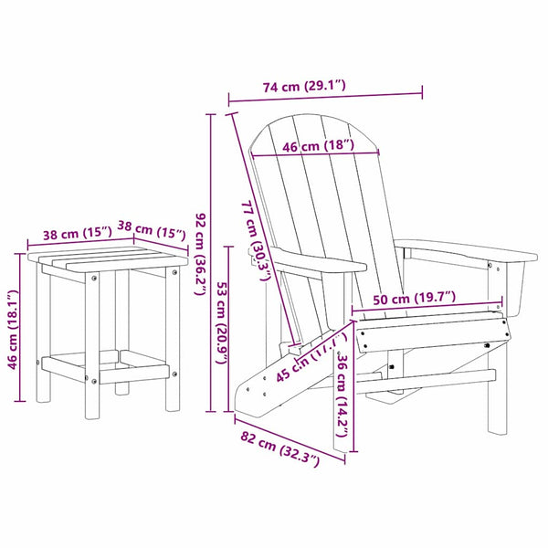 Gartenstuhl 3er Set Hellgrau Polyethylen