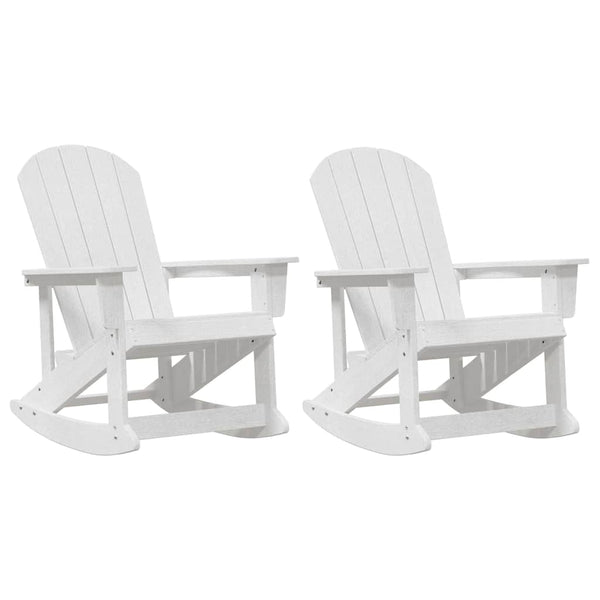 Adirondack Schaukelstühle 2er Set Weiß