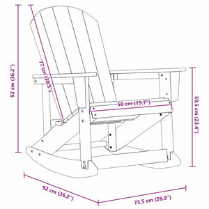 Adirondack Schaukelstühle 2er Set Weiß