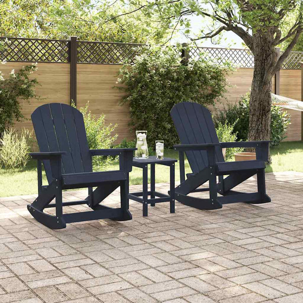 Marineblaue Adirondack Schaukelstühle, 2er-Set