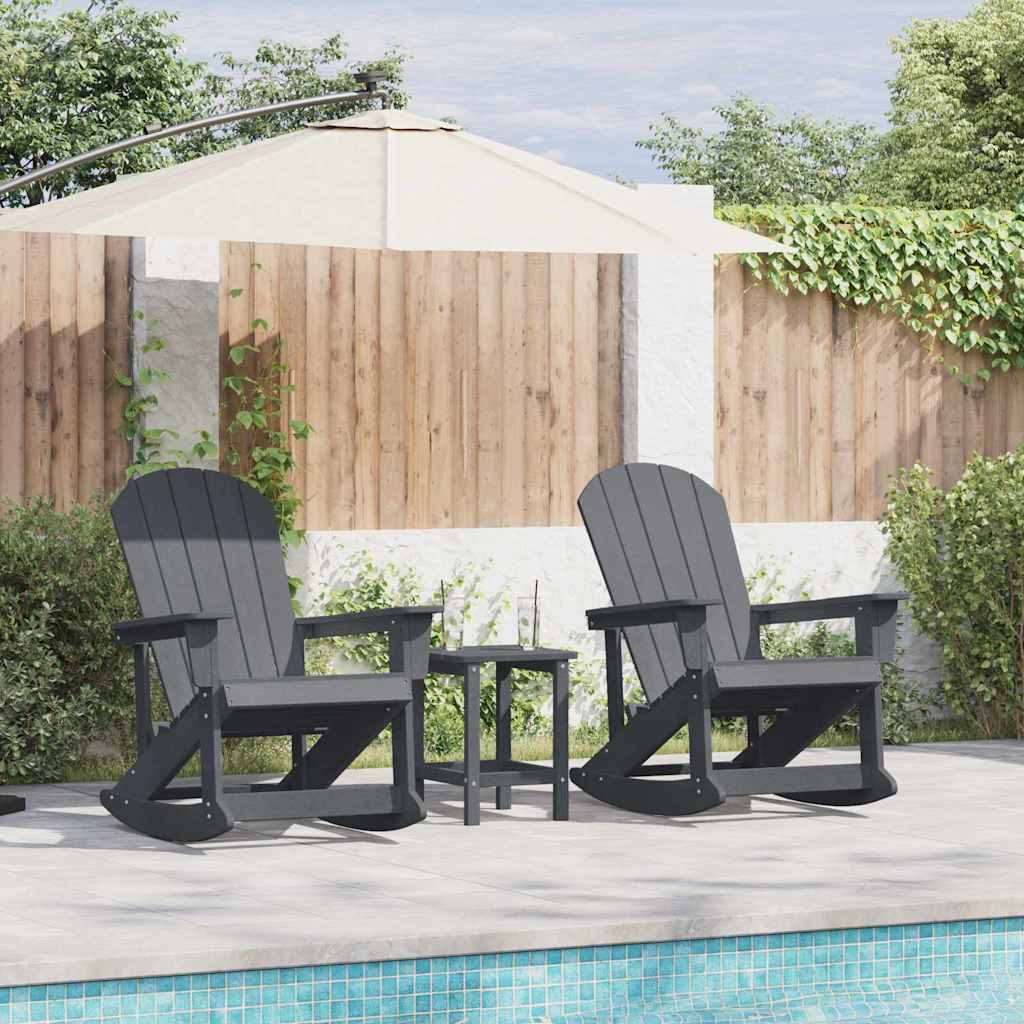 Adirondack Schaukelstühle 2er Set Hellgrau