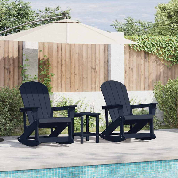 Marineblaues Garten Lounge Set 3-teilig