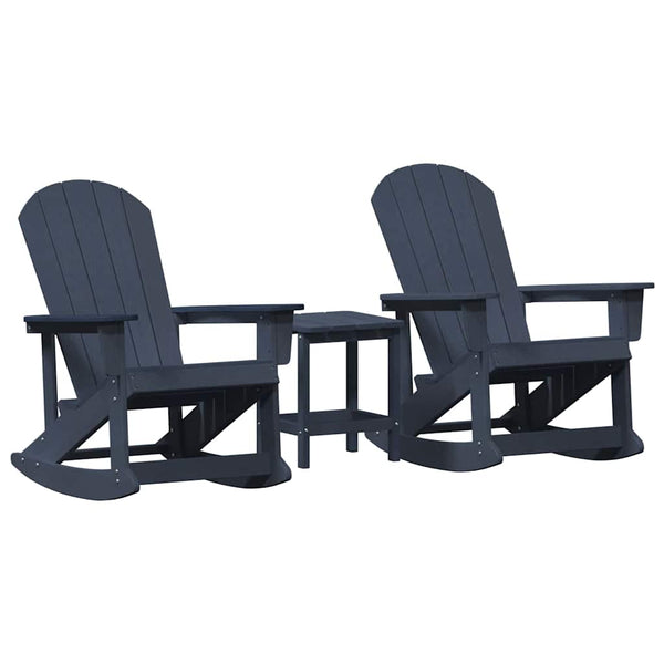 Marineblaues Garten Lounge Set 3-teilig