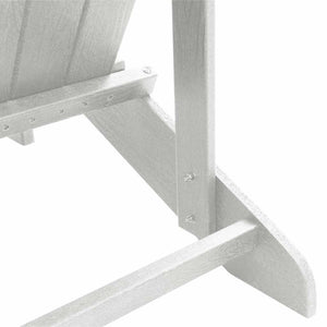 Gartenstühle 2er Set Weiß Polyethylen