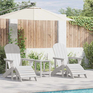 Gartenstühle 2er Set Weiß Polyethylen