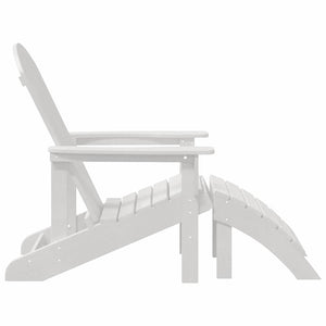 Gartenstühle 2er Set Weiß Polyethylen