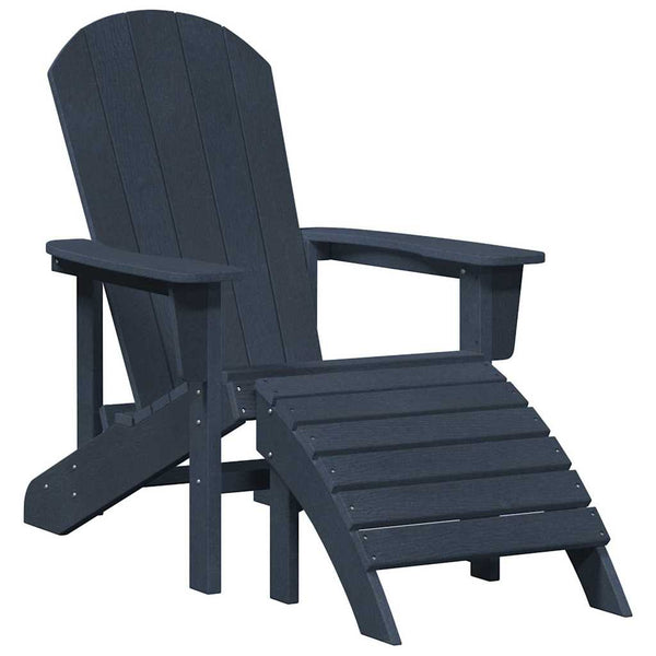 Gartenstühle 2er Set Marineblau Polyethylen