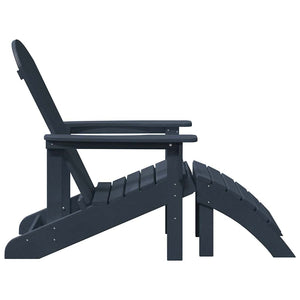 Gartenstühle 2er Set Marineblau Polyethylen