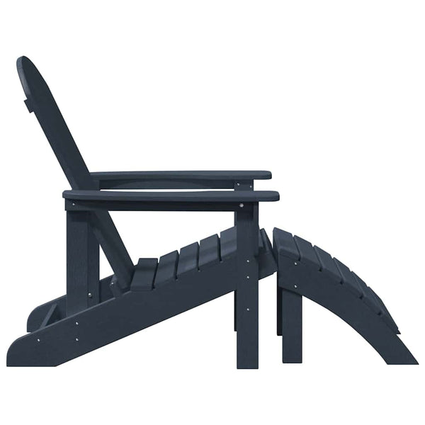 Gartenstühle 2er Set Marineblau Polyethylen