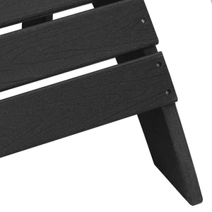 Gartenstuhl 2er Set Schwarz Polyethylen