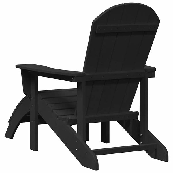 Gartenstuhl 2er Set Schwarz Polyethylen