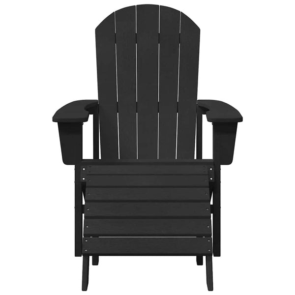 Gartenstuhl 2er Set Schwarz Polyethylen