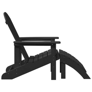 Gartenstuhl 2er Set Schwarz Polyethylen