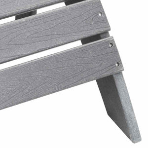 Gartenstuhl 2er Set Hellgrau Polyethylen