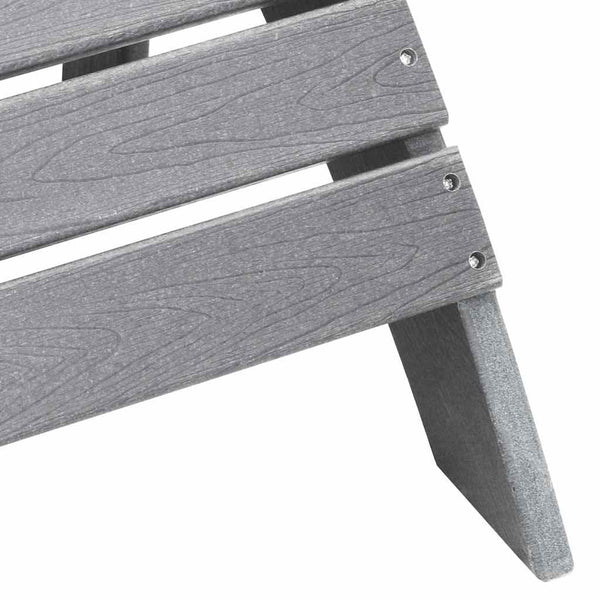 Gartenstuhl 2er Set Hellgrau Polyethylen