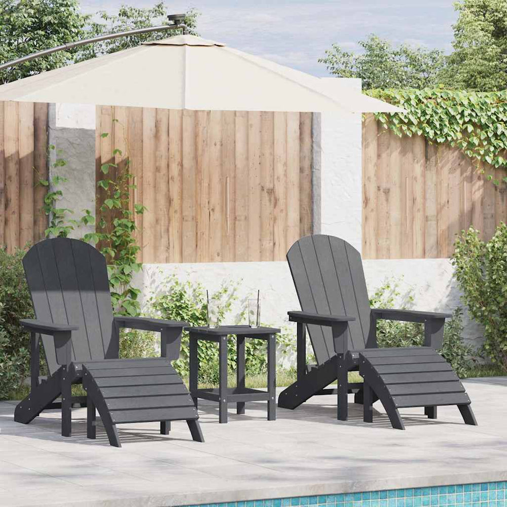 vidaXL Chaises de jardin 2 pcs Gris clair 83 x 74 x 92 cm Polyéthylène