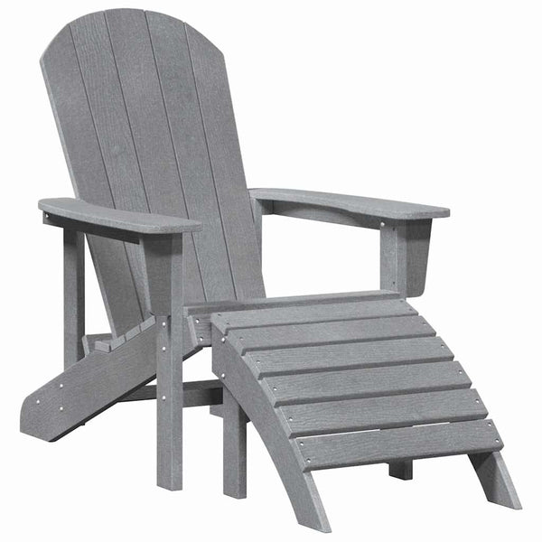 Gartenstuhl 2er Set Hellgrau Polyethylen