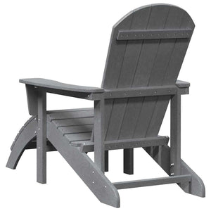 Gartenstuhl 2er Set Hellgrau Polyethylen