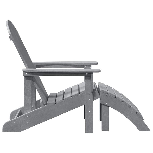 Gartenstuhl 2er Set Hellgrau Polyethylen